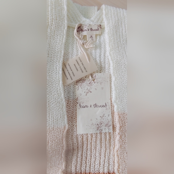 Hem and Thread Oversized Loose Knit Cardigan  Med  NWT - Picture 3 of 3